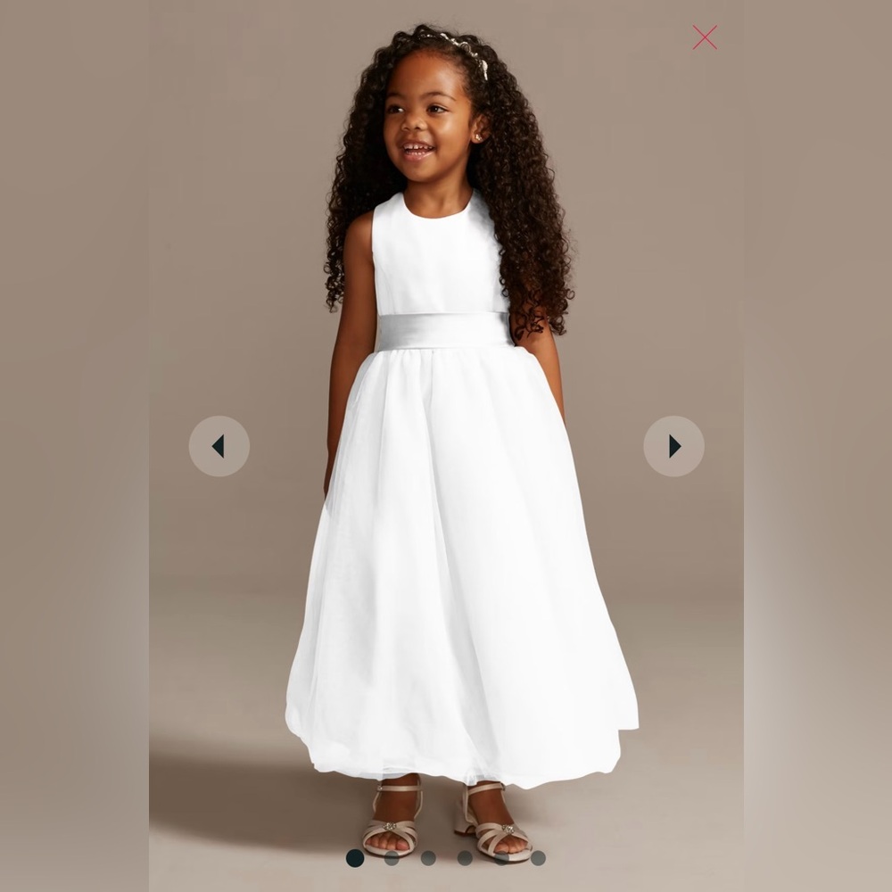 Elegant White Flower Girl Toddler Dress 2T